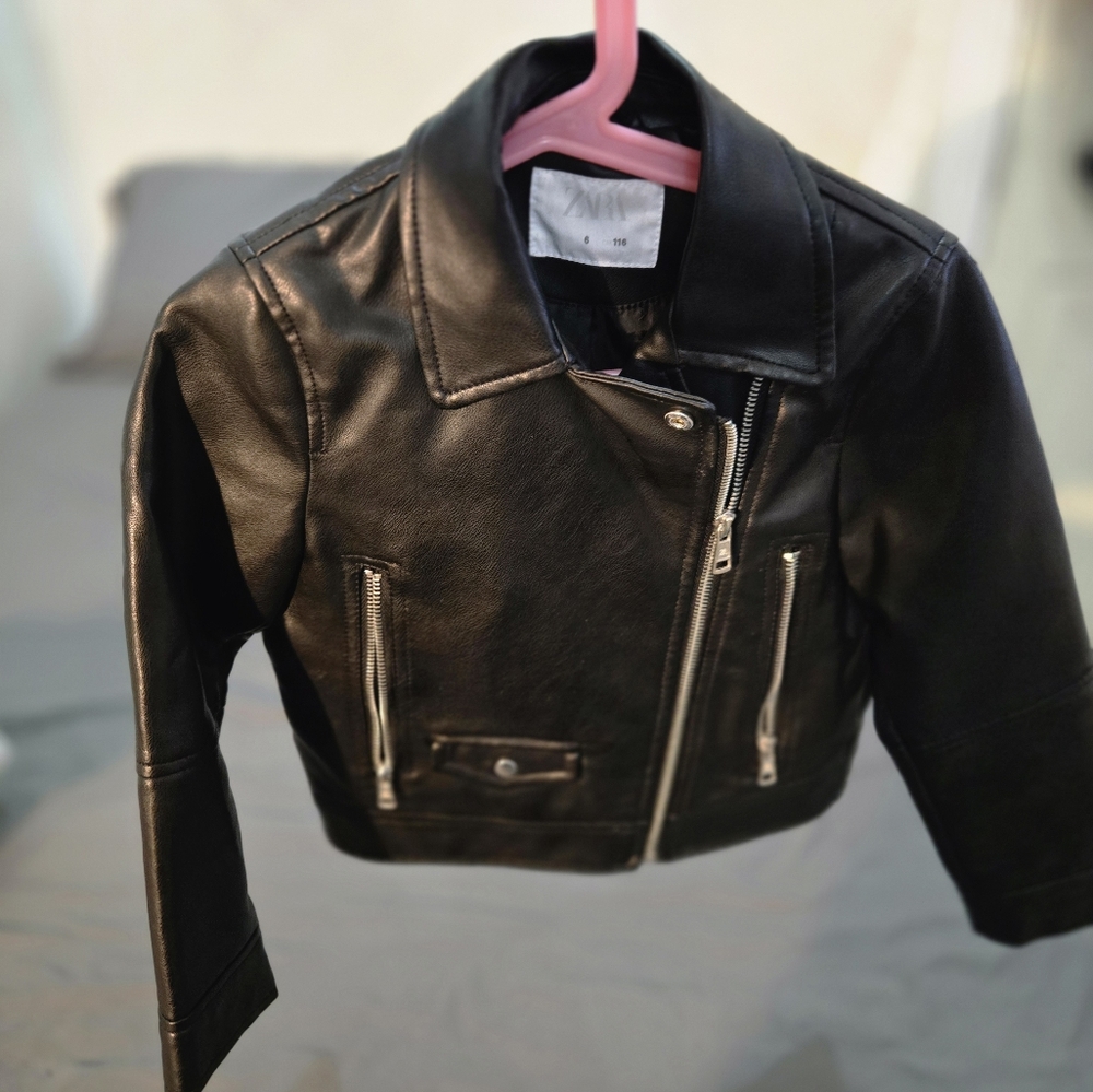 Kids Zara leather jacket